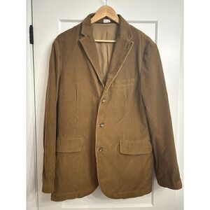 J.Crew Men's Large Brown Washed/Worn Vintage Style Corduroy Blazer‎ Sport Coat